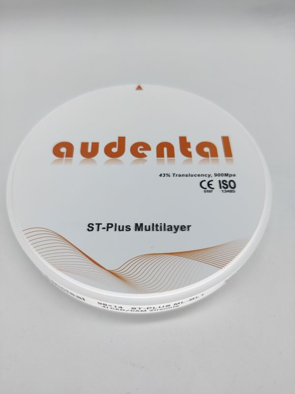 Glatte Vita 16 ST-Plus Mehrschicht Zirkonie-Block 900Mpa Festigkeit 12 14 16 18 20 22 25mm Runde Scheibe