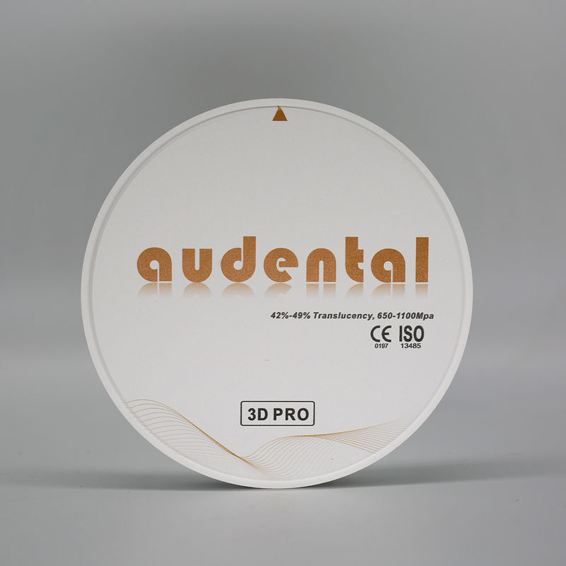 650-1100Mpa Dental Zirkonia Block Vita16 Bleach4 Farbe OEM/ODM Erhältlich