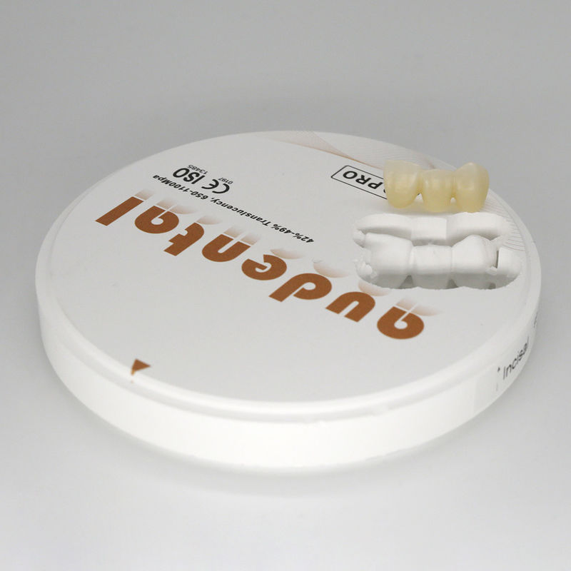 650-1100Mpa Dental Zirkonia Block Vita16 Bleach4 Farbe OEM/ODM Erhältlich