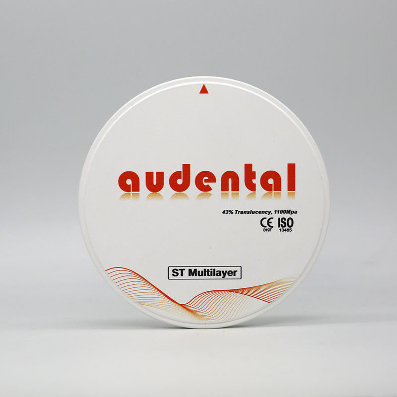 Audental 98 ST Zahnzirkonium Block 1100MPA 43% Translucent Farbe A1, A2, A3