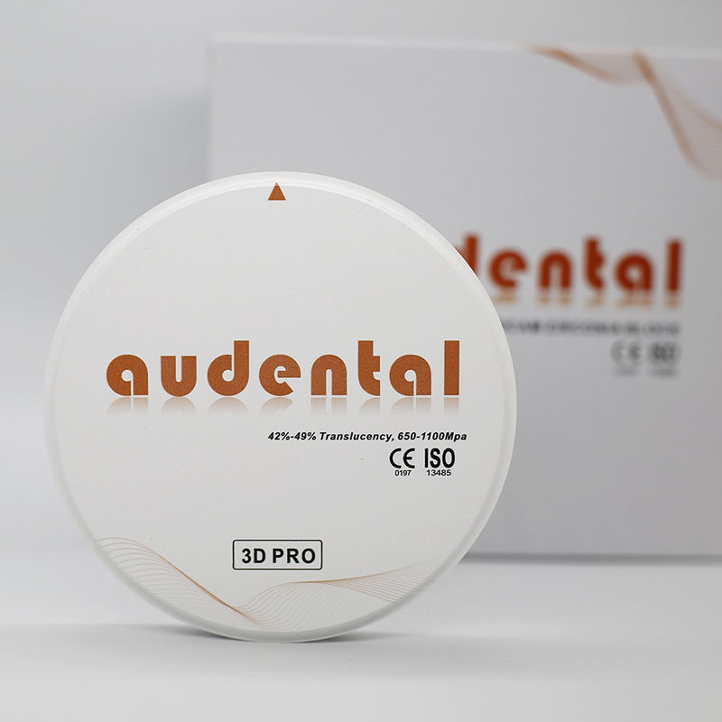 Audental 3d Pro Zirkonia Block 1200Mpa 98mm CAD CAM System Zahnlabormaterialien 10-30mm für die innere Krone