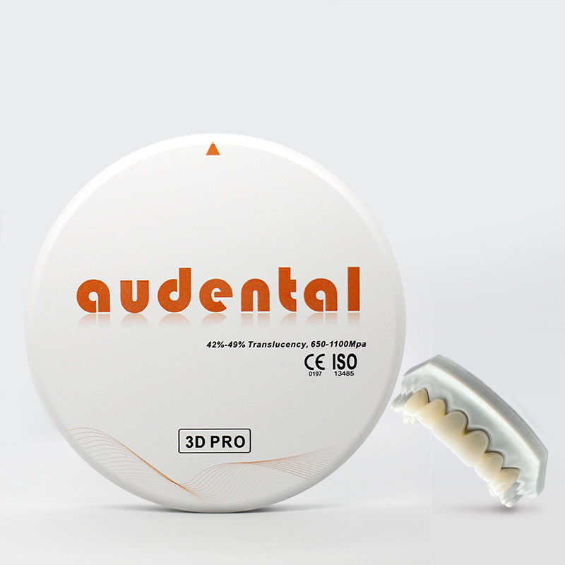 Audental Dental Lab Hochdurchlässige Zirkonia-Blanks 98mm Zirkonia-Block für CAD/CAM-Bearbeitung 3D Pro
