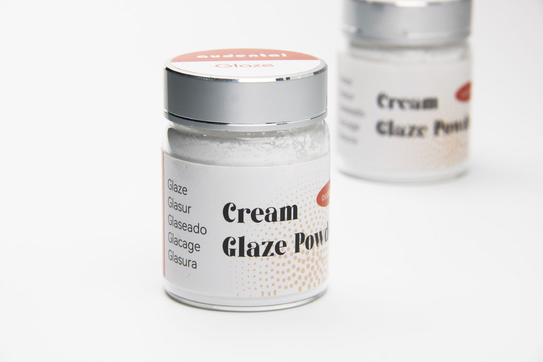 Audental Universal Glaze Pulver, die eine gleichbleibende Farbe und eine lebendige Oberfläche für Zahnlaborgeräte erzielen