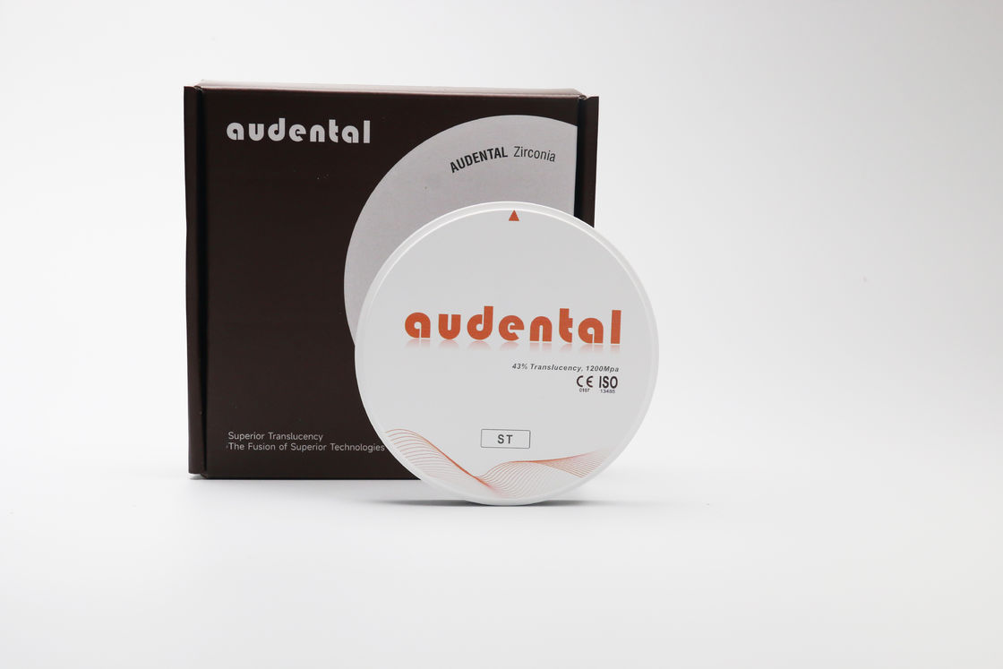 Audental ST/DST Zirkonieblöcke für Vollbogen-Zahnreparaturen Weiße leere Scheibe Fräsen CAD/CAM Labormaterial D-Form 95mm