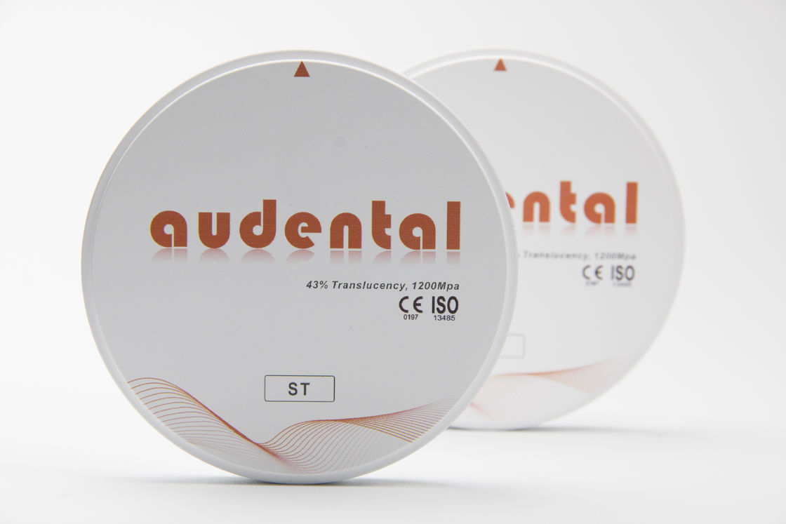 Audental ST/DST Zirkonieblöcke für Vollbogen-Zahnreparaturen Weiße leere Scheibe Fräsen CAD/CAM Labormaterial D-Form 95mm