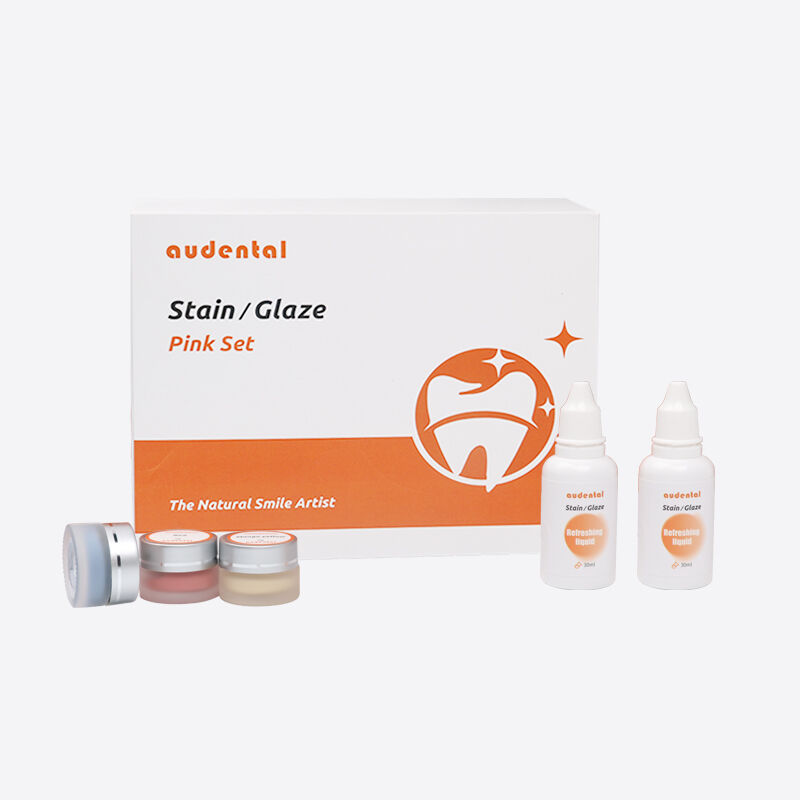 Dental Lab Equipment with stain and glaze paste sets that support workflow and precise esthetic finishing for full contour zirconia