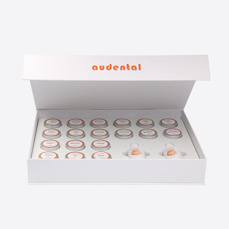 Dentallaborausrüstung mit reinem Färbungs- und Glasur-Paste-Set, der eine reibungslose Anwendung und flexible Schattierung ermöglicht