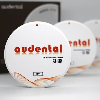 ST/DST Super Transluzenter Weißer Dental Zirkonoxid Block mit 43% Transluzenz 1200Mpa Festigkeit