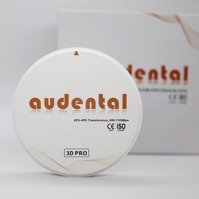 Audental 3d Pro Zirkonia Block 1200Mpa 98mm CAD CAM System Zahnlabormaterialien 10-30mm für die innere Krone