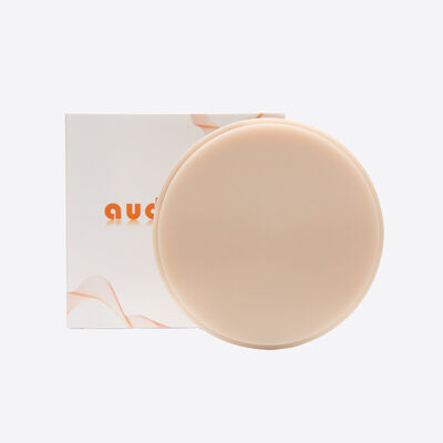 Dental PMMA-Block mit einer Biegefestigkeit von 150 MPa und einer Dichte zwischen 132 und 151 g/ml, ideal für zahnärztliche Restaurationen